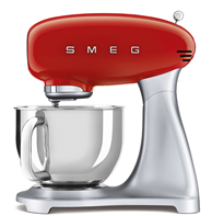 Máy trộn bột màu đỏ SMEG SMF02RDEU
